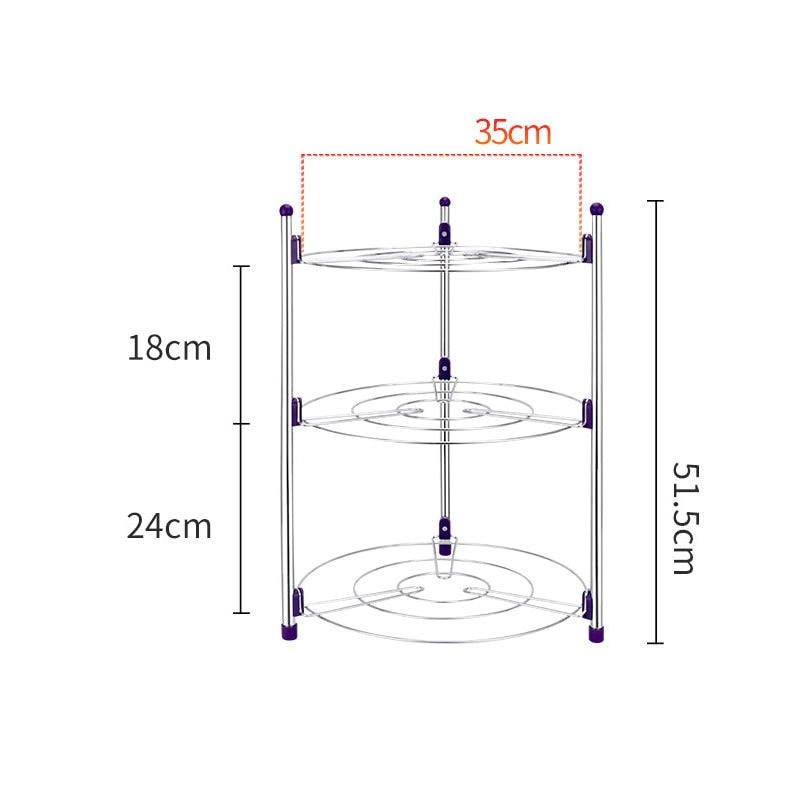 5-Layers Kitchen/Bathroom Shelf Portable Space Saving Basin Pot