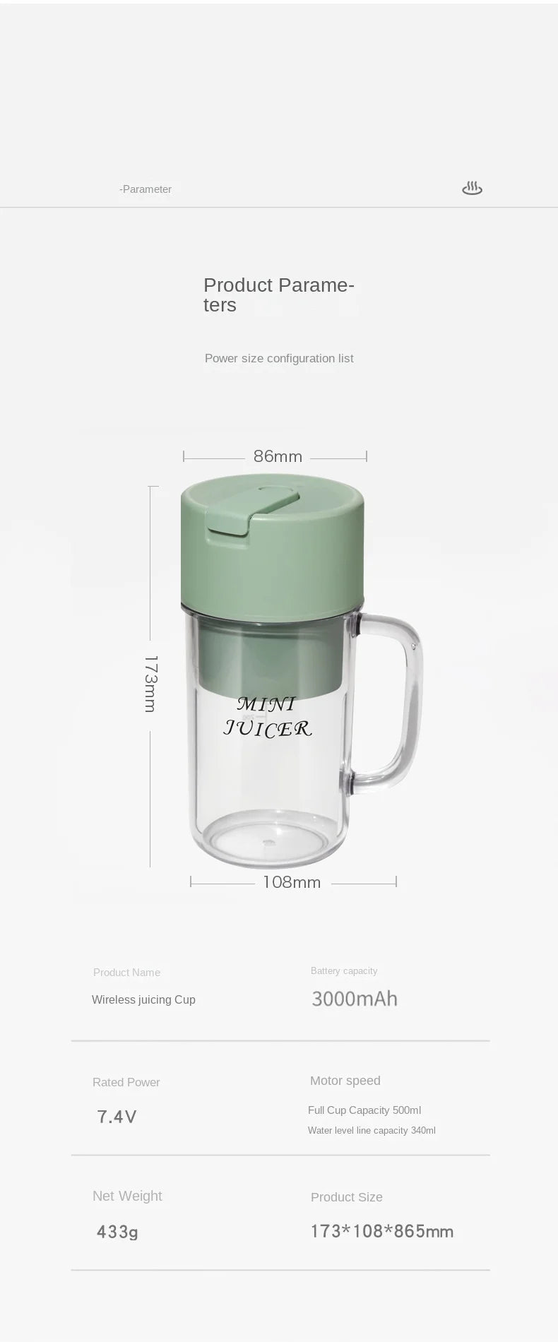 Personal Portable Juicer Blender