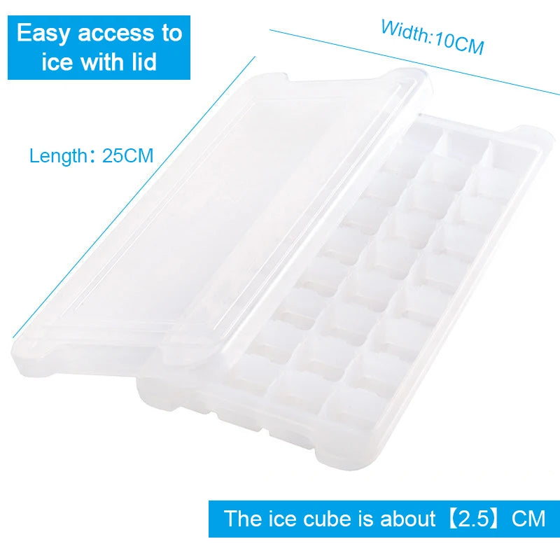 Silicone Ice Cube Tray 36 grids. Flexible ice cube tray