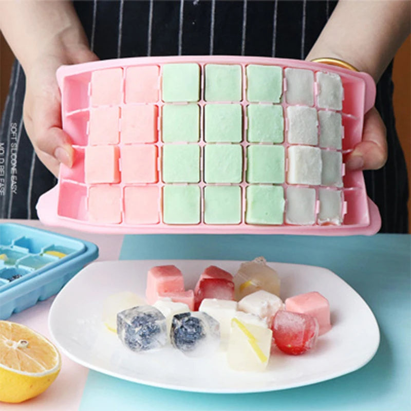 Silicone Ice Cube Tray 36 grids. Flexible ice cube tray