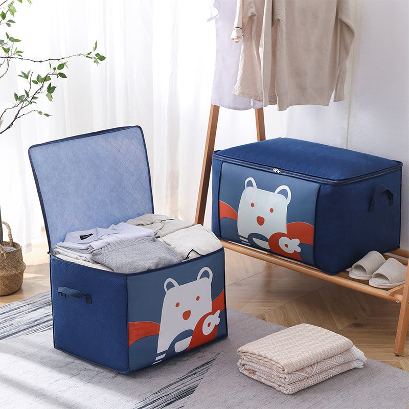 Bear Print Big Size Cloth Quilt Storage bag