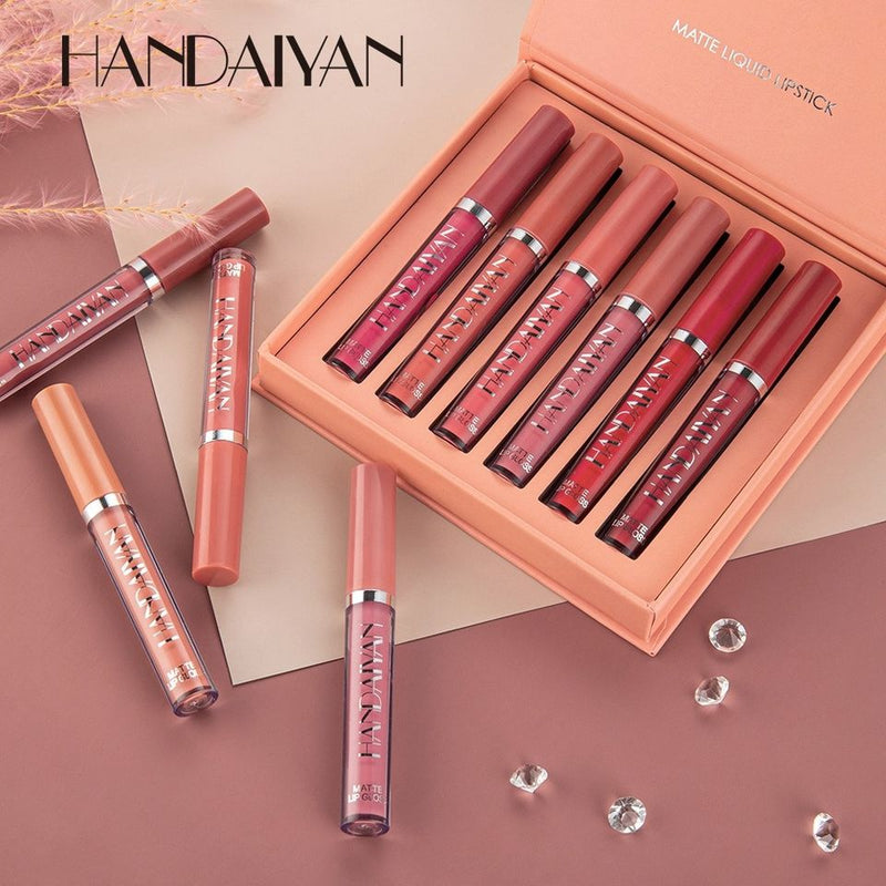 Matte Lip Gloss Kit Lips Makeup Nude Velvet Liquid Lipstick Silky Cosmetics Lipgloss Set Make up Waterproof Lip Stick Cream Pen