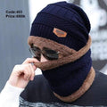 Men Beanie Hat Scarf Set