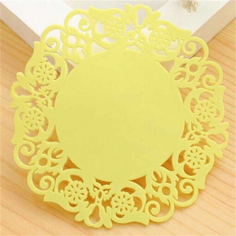 1Pcs Flower Shape Coaster Placement for Mugs Cup Hollow Insulation padsTable Decoration Office Supplies