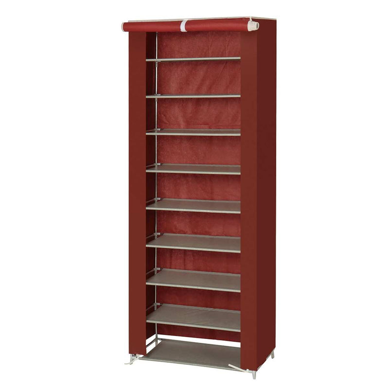 9 Layer Shoe Cabinet Easy to Install Shoes Shelf Organizer Space-saving Stand Holder Entryway Home Dorm Tall Narrow Shoe Rack