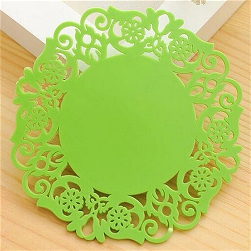 1Pcs Flower Shape Coaster Placement for Mugs Cup Hollow Insulation padsTable Decoration Office Supplies