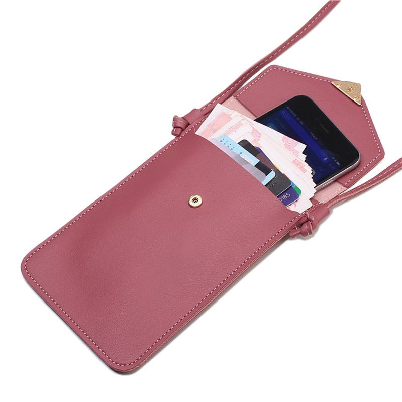 Universal Touch Screen Mobile Phone Bag For Samsung/iPhone/Huawei/HTC/LG Wallet Case Outdoor Shoulder Bags Cover Handbag Pouch