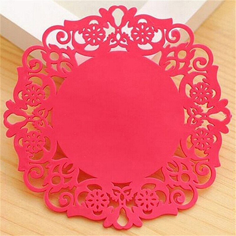 1Pcs Flower Shape Coaster Placement for Mugs Cup Hollow Insulation padsTable Decoration Office Supplies