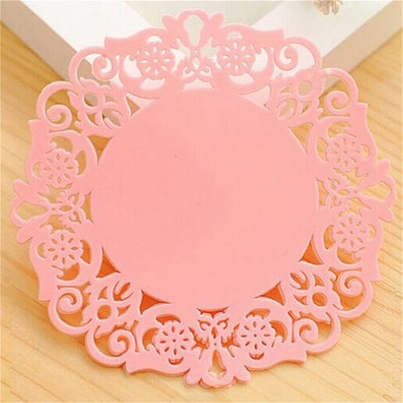 1Pcs Flower Shape Coaster Placement for Mugs Cup Hollow Insulation padsTable Decoration Office Supplies