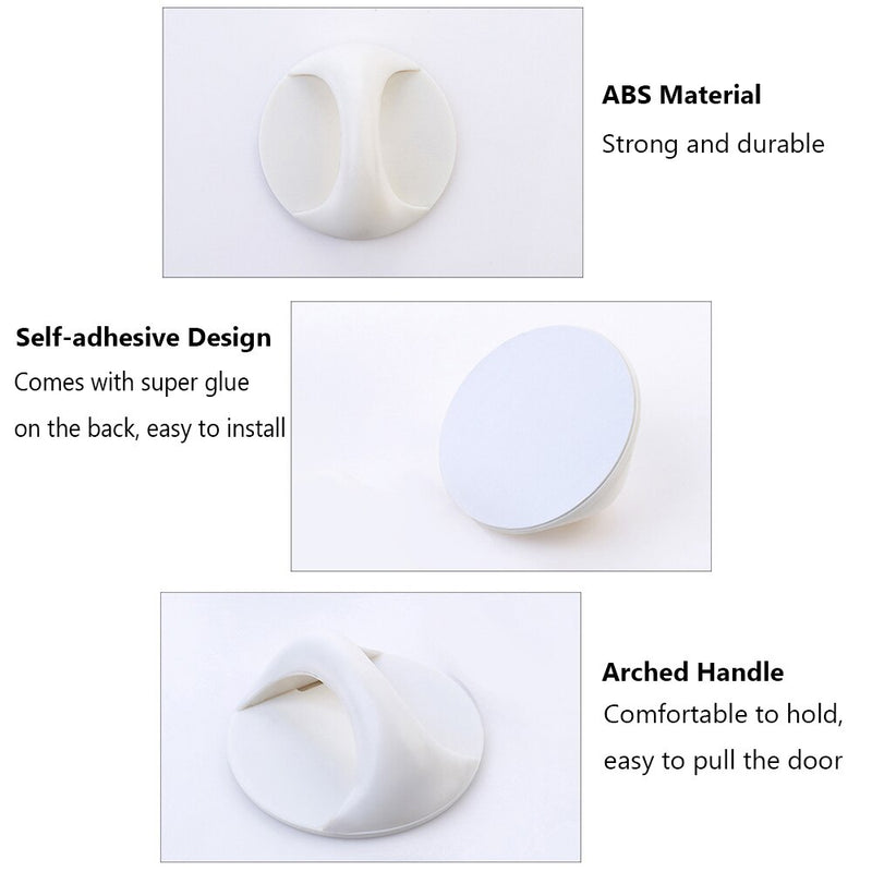 Self-adhesive Round Plastic Knobs Multi-purpose Multicolor Wardrobe Pulls Auxiliary Furniture Knobs Door Handles Hardware