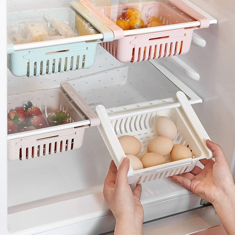 Adjustable Kitchen Fridge Storage Rack