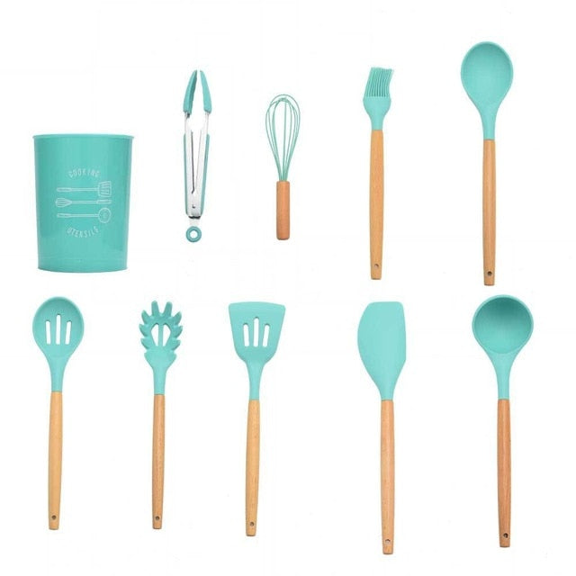 12 pieces spatula set with jar