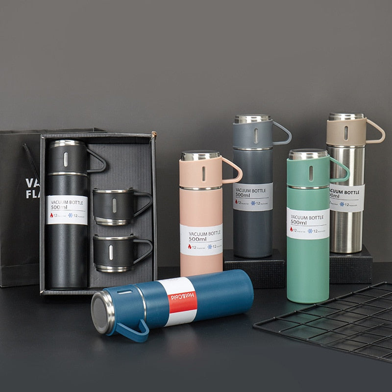 Vacuum Thermos Thermal Stainless Stee Flask Set 500 ml