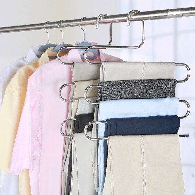 5 layers Stainless Steel Clothes Hangers S Shape