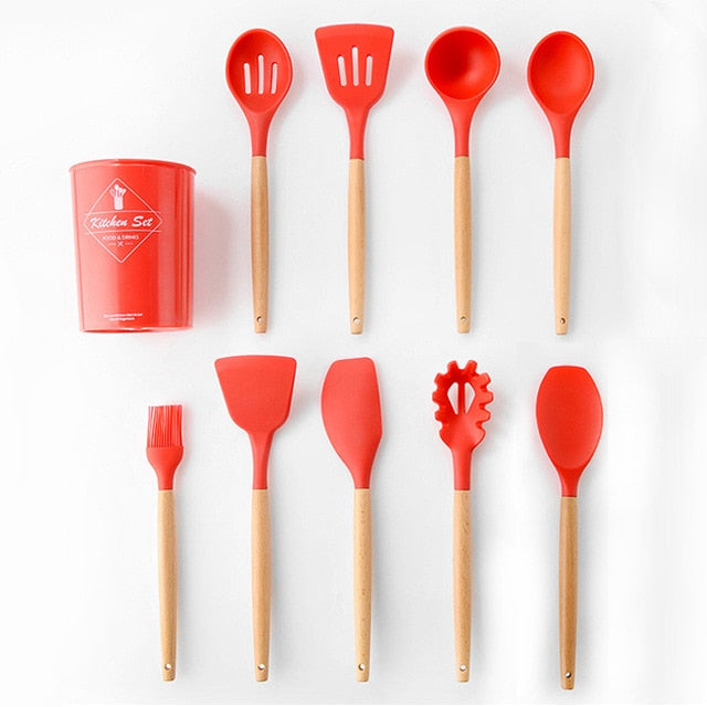 12 pieces spatula set with jar