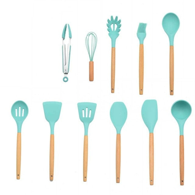 12 pieces spatula set with jar