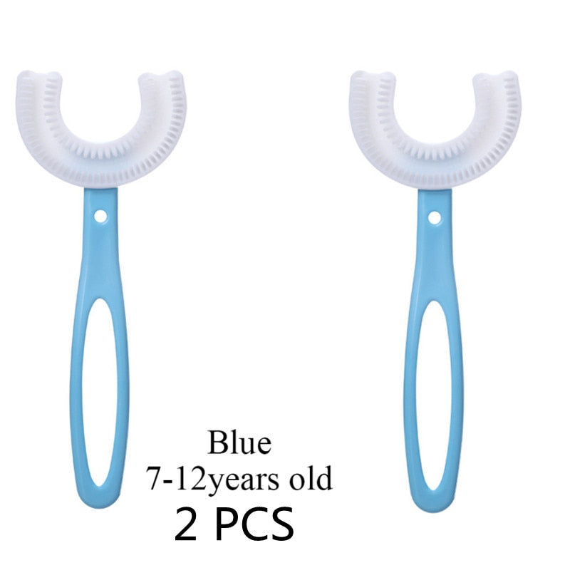 Baby Toothbrush Children 360 Degree U-shaped Child Toothbrush Teethers Baby Brush Silicone Kids Teeth Oral Care Cleaning