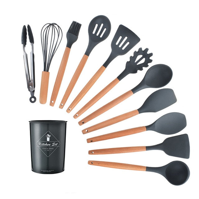 12 pieces spatula set with jar