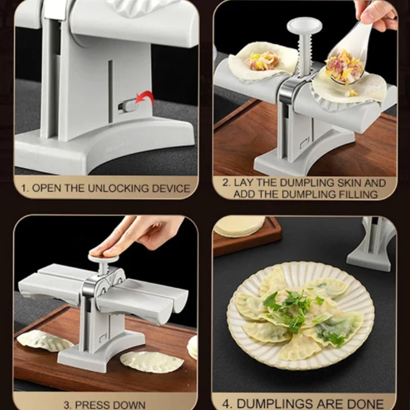 Double Head Automatic Dumpling Maker Machine