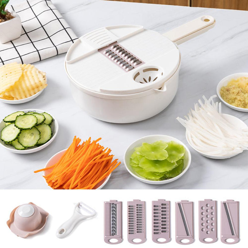 12Pcs Multi-function Vegetable Cutter Portable Vegetable Chopper Kitchen Accessories