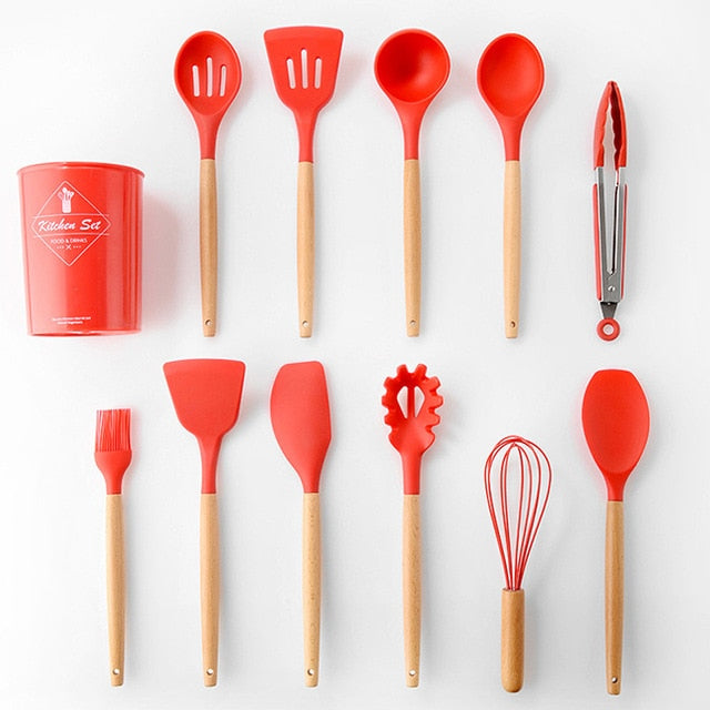 12 pieces spatula set with jar