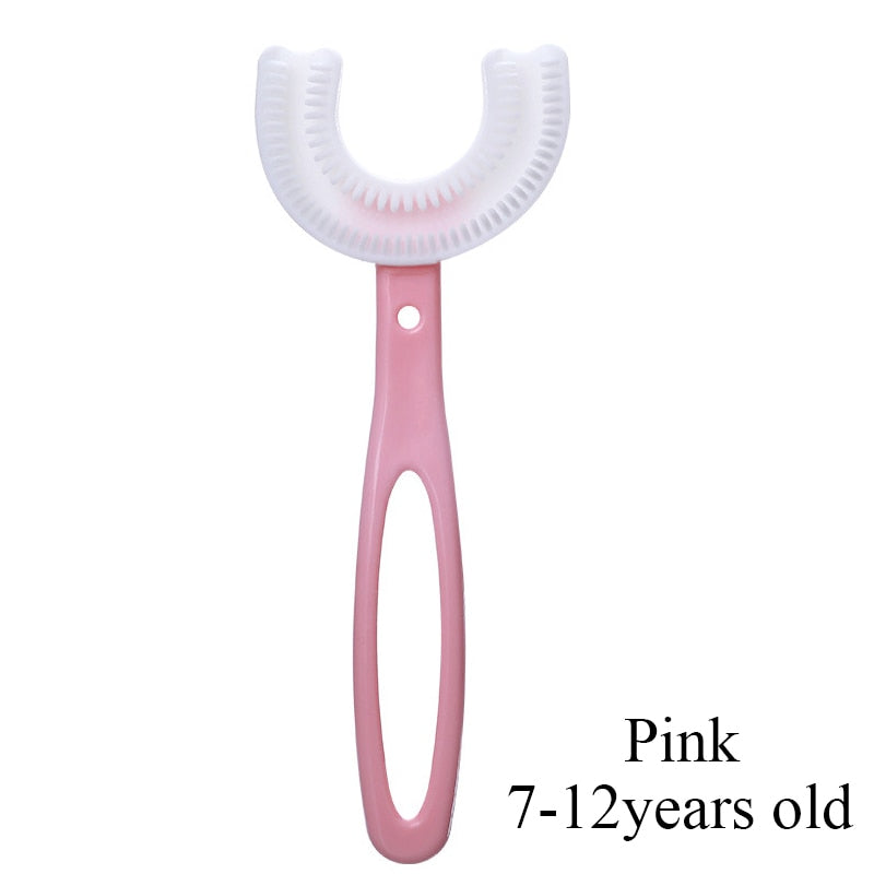 Baby Toothbrush Children 360 Degree U-shaped Child Toothbrush Teethers Baby Brush Silicone Kids Teeth Oral Care Cleaning