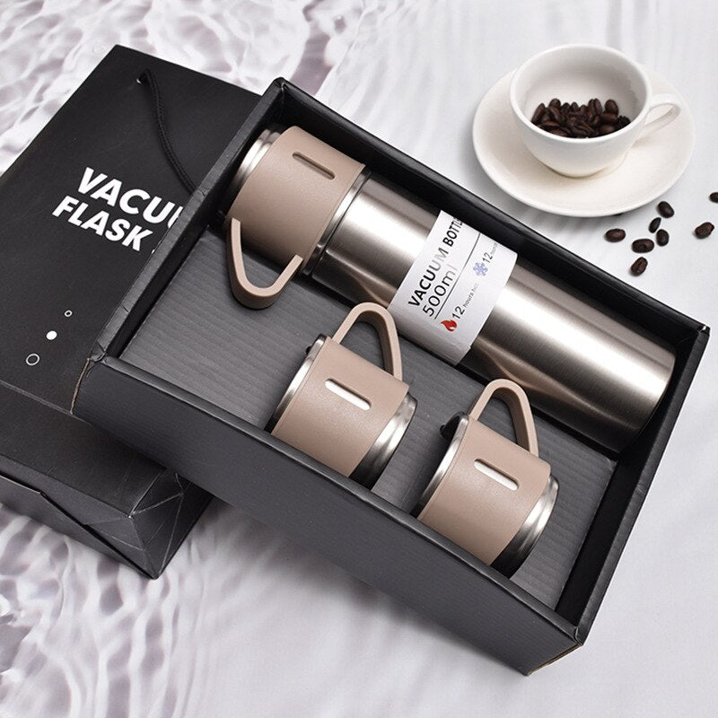 Vacuum Thermos Thermal Stainless Stee Flask Set 500 ml