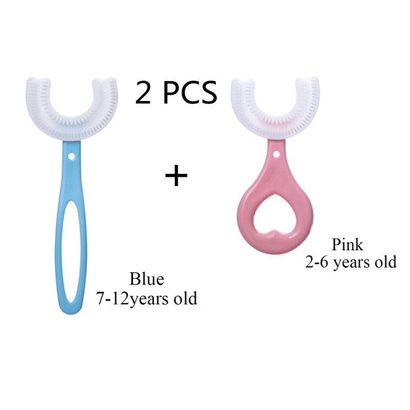 Baby Toothbrush Children 360 Degree U-shaped Child Toothbrush Teethers Baby Brush Silicone Kids Teeth Oral Care Cleaning