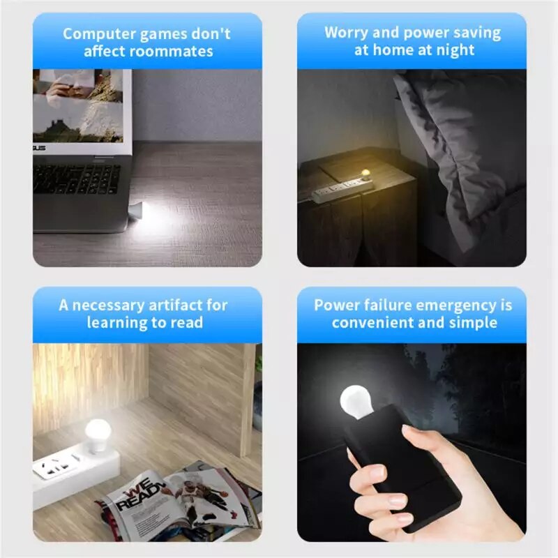 Usb Portable Night Light Suitable For Mobile Power Interface Super Bright Eye Protection Mini Led Light Creative Small Gift