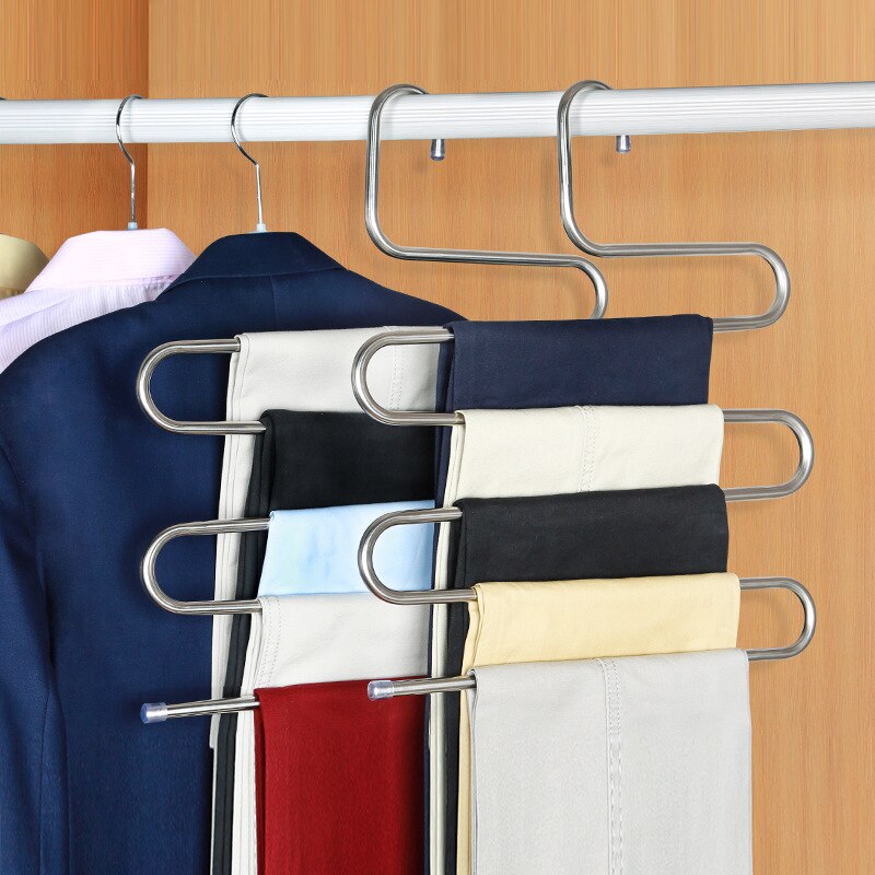 5 layers Stainless Steel Clothes Hangers S Shape