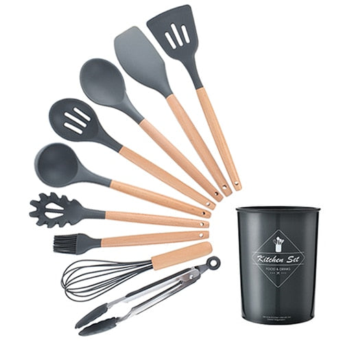 12 pieces spatula set with jar