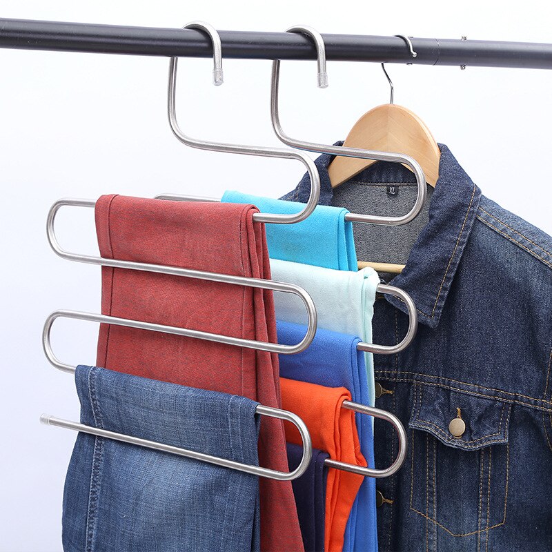 5 layers Stainless Steel Clothes Hangers S Shape