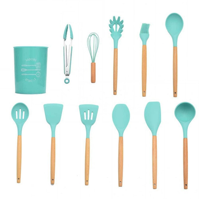 12 pieces spatula set with jar