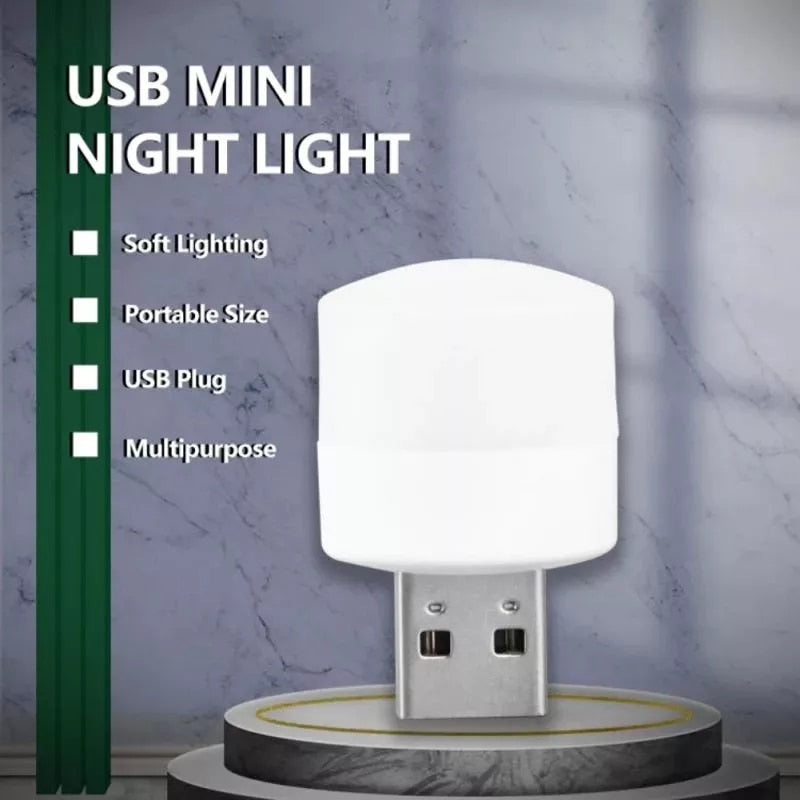 Usb Portable Night Light Suitable For Mobile Power Interface Super Bright Eye Protection Mini Led Light Creative Small Gift