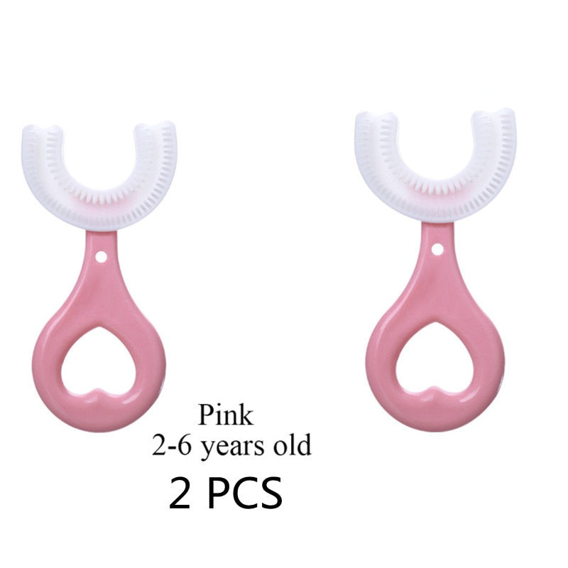 Baby Toothbrush Children 360 Degree U-shaped Child Toothbrush Teethers Baby Brush Silicone Kids Teeth Oral Care Cleaning