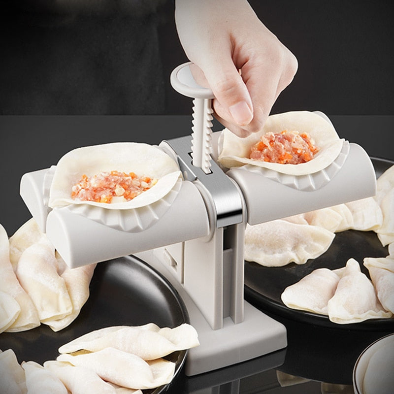 Double Head Automatic Dumpling Maker Machine