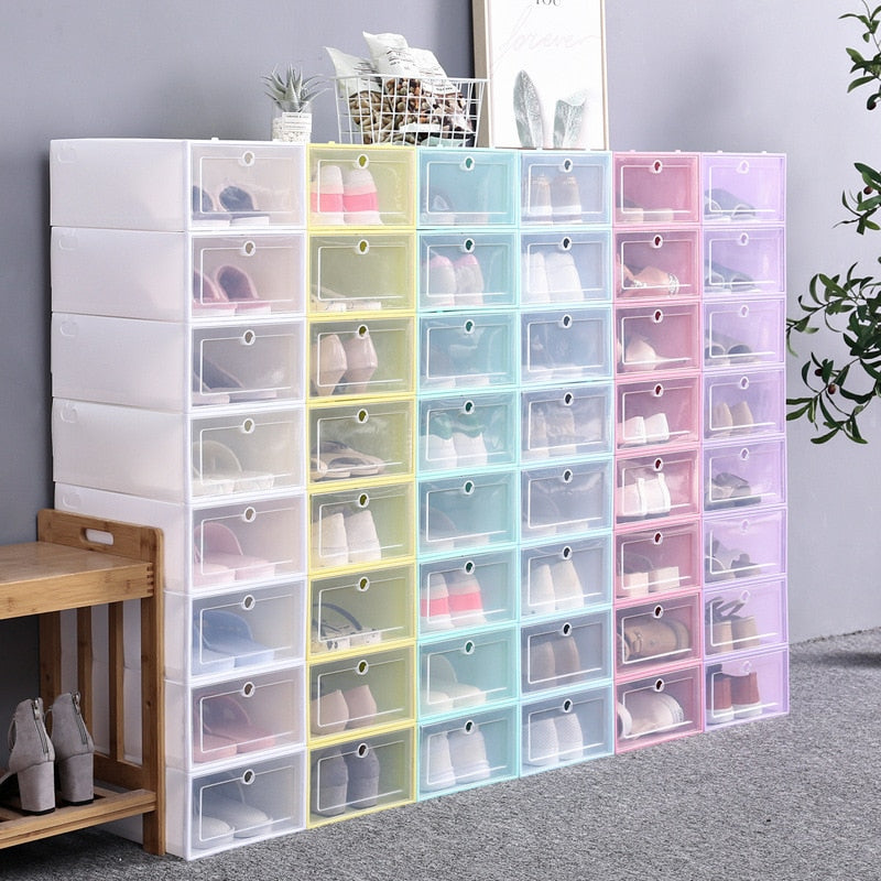 Flip shoe box storage box transparent shoe drawer storage artifact shoe cabinet