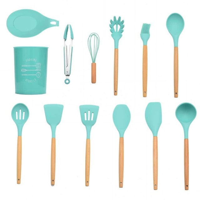 12 pieces spatula set with jar