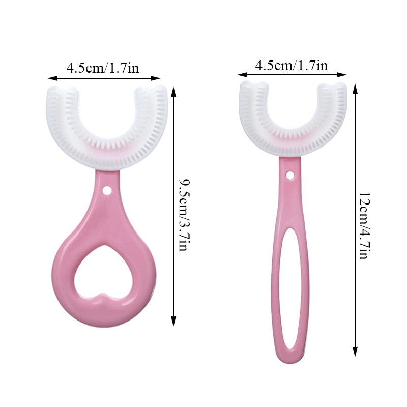 Baby Toothbrush Children 360 Degree U-shaped Child Toothbrush Teethers Baby Brush Silicone Kids Teeth Oral Care Cleaning